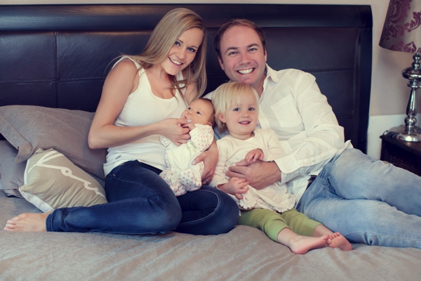 Anel and Jakkie, with their two daughters, Kara and Linke. 
