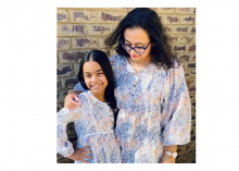 Twinning mom and daughter